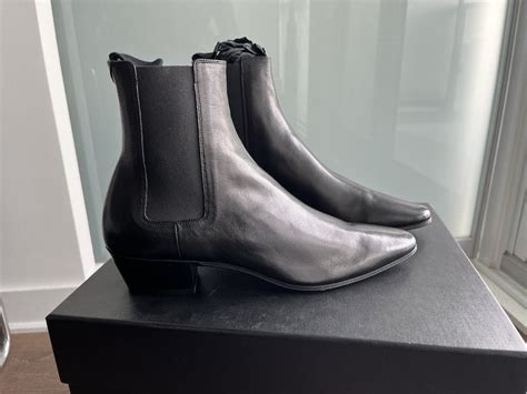 Saint Laurent Dylan 40 Leather Chelsea Boots 